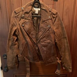 Great faux leather motorcycle style jacket.